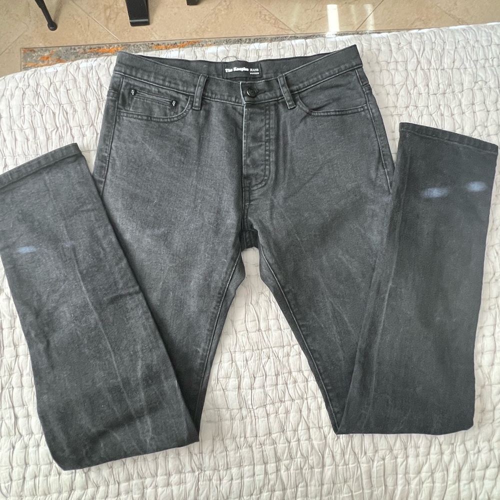 The Kooples Men's Slim Jeans in Washed Black